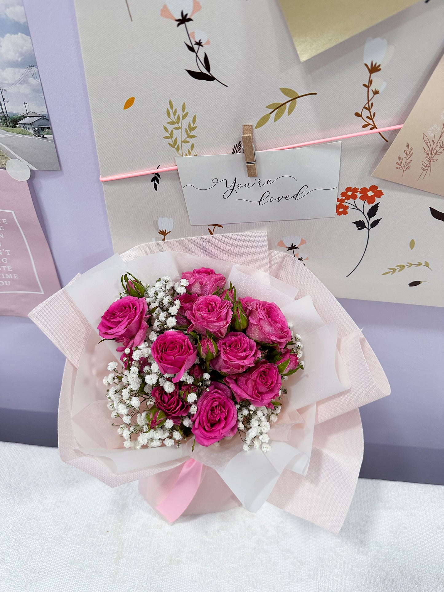 Hot pink rose butterhead ( S size)