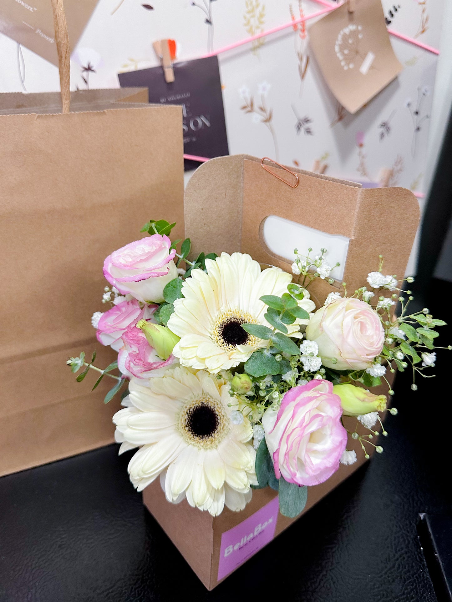 Flowers Cup with mini bite brownie