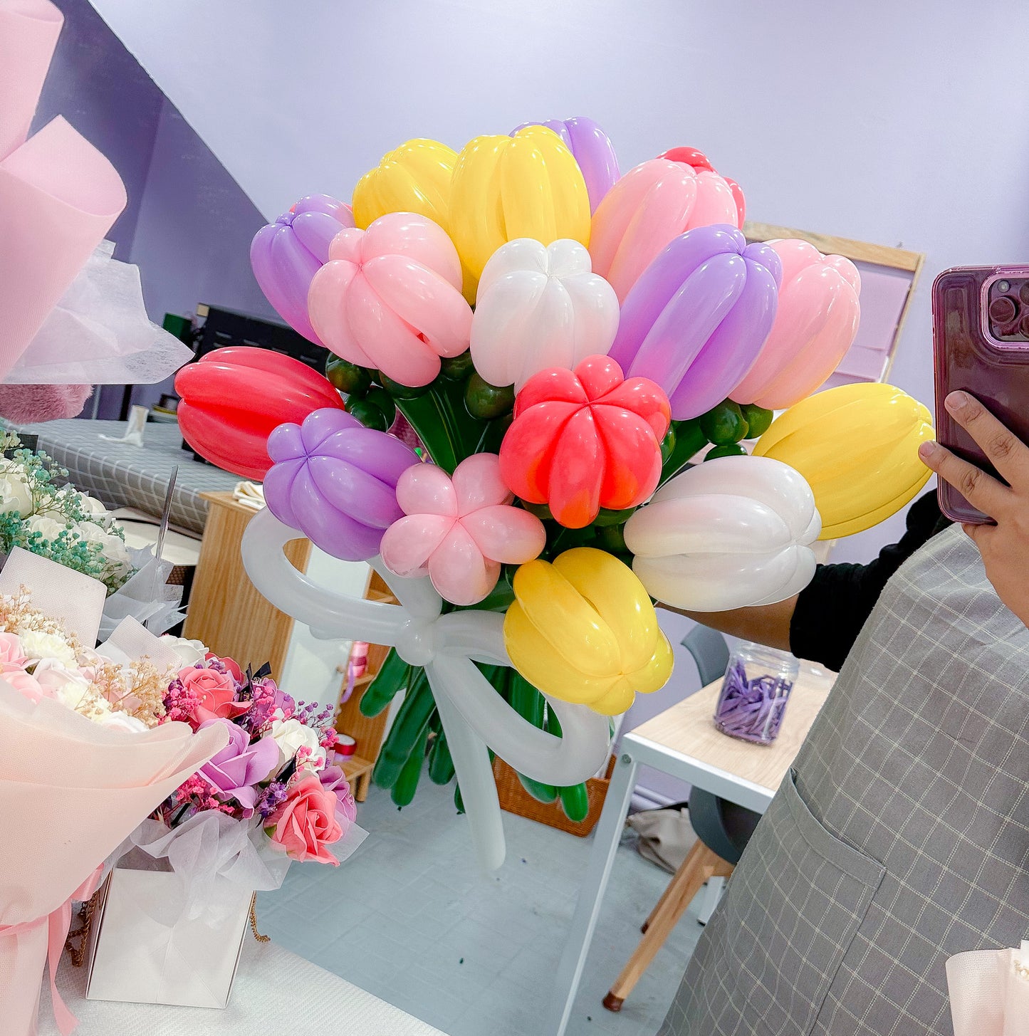 20 pcs TULIPS BALLOONS BOUQUET