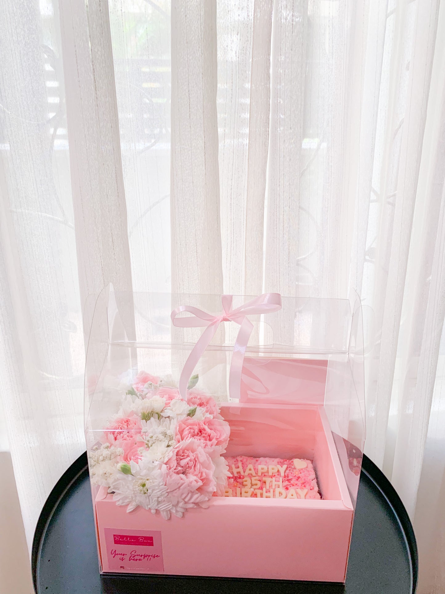 Flowers Box with Chocolate brownie