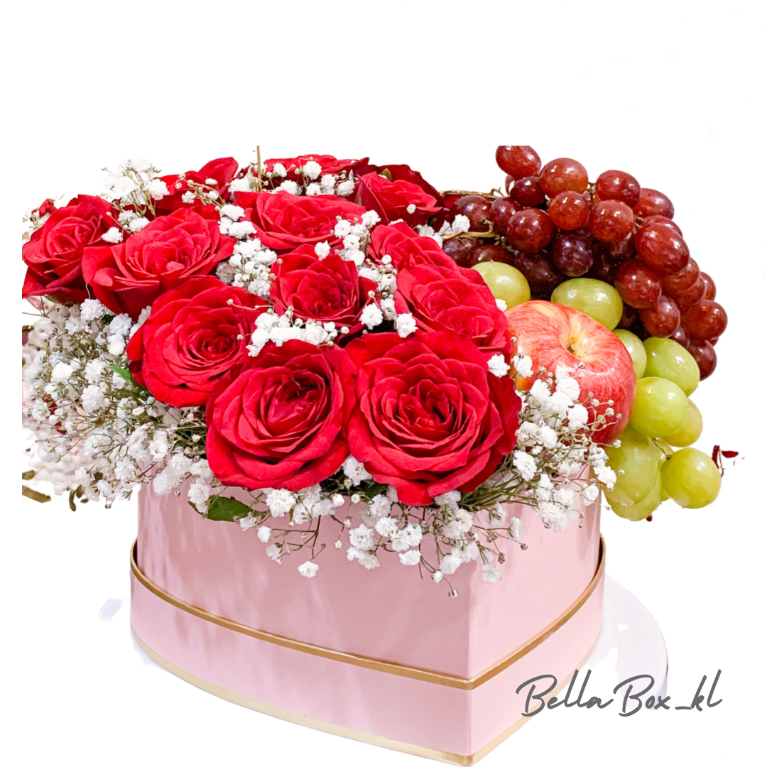 Rosette Heart shape Fruit Box