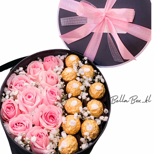 Roses and Ferrero roche box