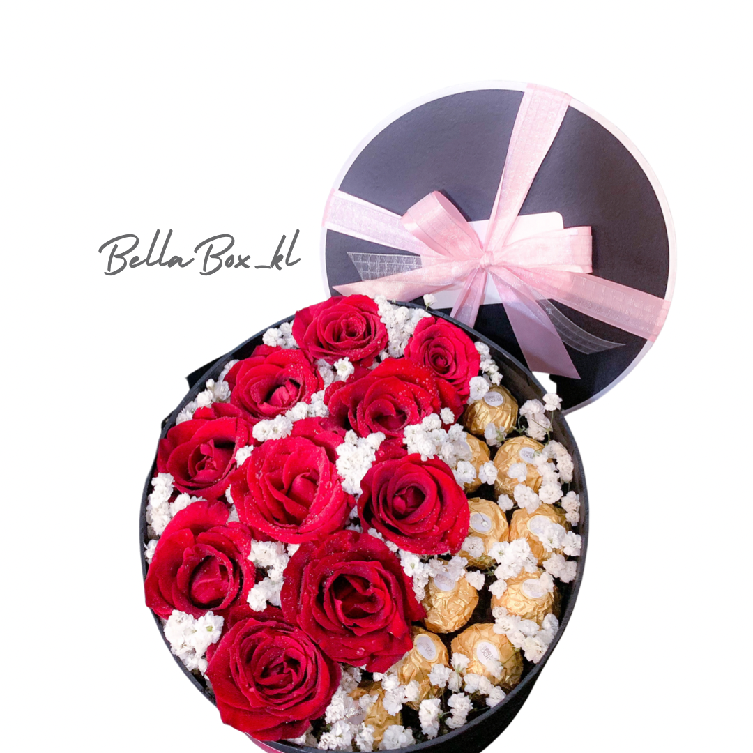 Roses and Ferrero roche box